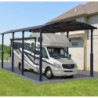 Carport en alu gris et polycarbonate Arcadia Alpine 8500 Canopia