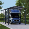 Carport en alu gris et polycarbonate Arcadia Alpine 8500 Canopia