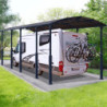 Carport en alu gris et polycarbonate Arcadia Alpine 10600 Canopia