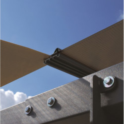 Carport en alu gris et polycarbonate Arcadia Alpine 10600 Canopia