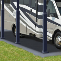 Carport en alu gris et polycarbonate Arcadia Alpine 12700 Canopia