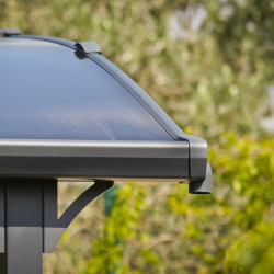Carport en alu gris et polycarbonate Arcadia Alpine 12700 Canopia