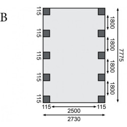 Carport en bois traité autoclave 26,9m² avec panneaux en PVC gris KARIBU