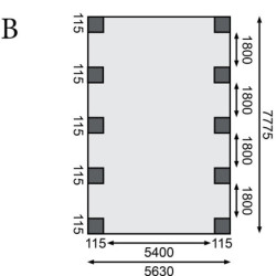 Carport double en bois traité 50,9m² avec panneaux en PVC gris KARIBU
