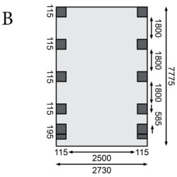 Carport en bois traité autoclave 20,9m² toit en acier et 2 arcs KARIBU
