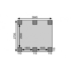 Carport double en bois traité 28,3m² avec toit en acier KARIBU