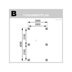 Kiosque en bois rectangulaire Perida - surface 12,4m² - Karibu