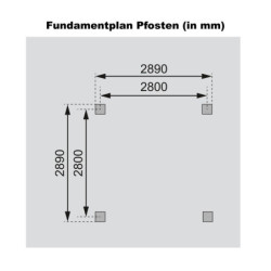 Kiosque de jardin en bois carré Cordoba avec shingles Karibu