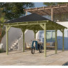 Kiosque en bois Perida - surface 12,4m² - Karibu avec shingles