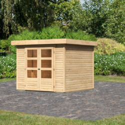 Abri de jardin Askola 3,5 5,95m² en bois brut 19mm - WoodFeeling