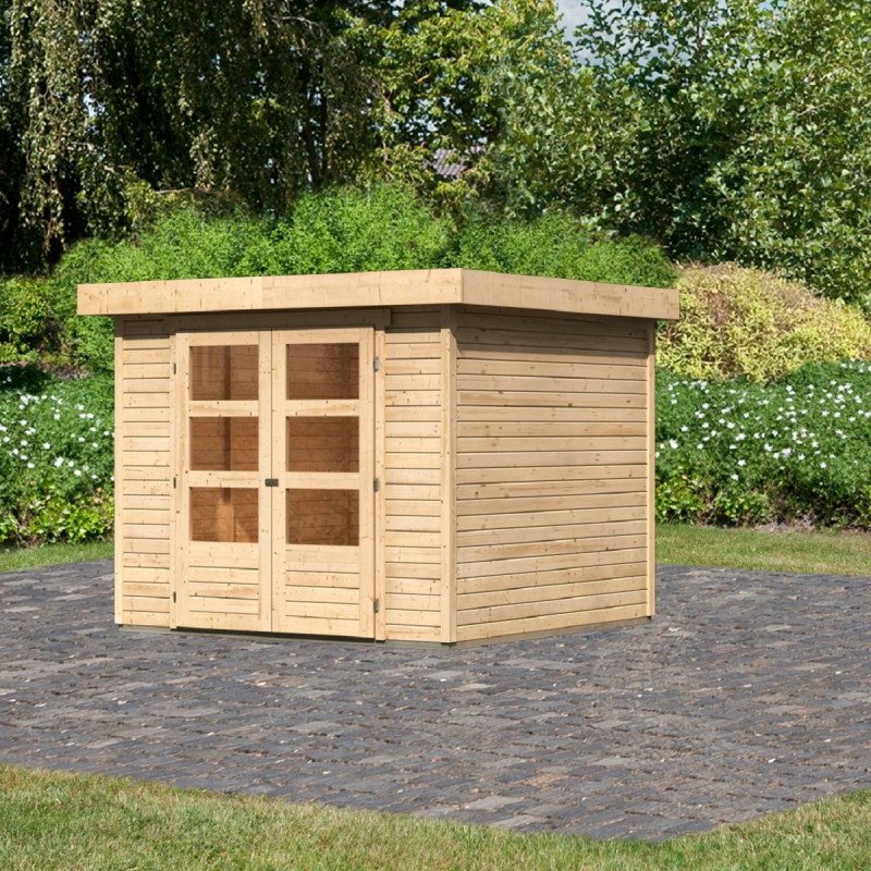 Abri de jardin Askola 3,5 5,95m² en bois brut 19mm - WoodFeeling