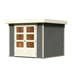 Abri de jardin Askola 3,5 5,95m² en bois gris terre 19mm - WoodFeeling