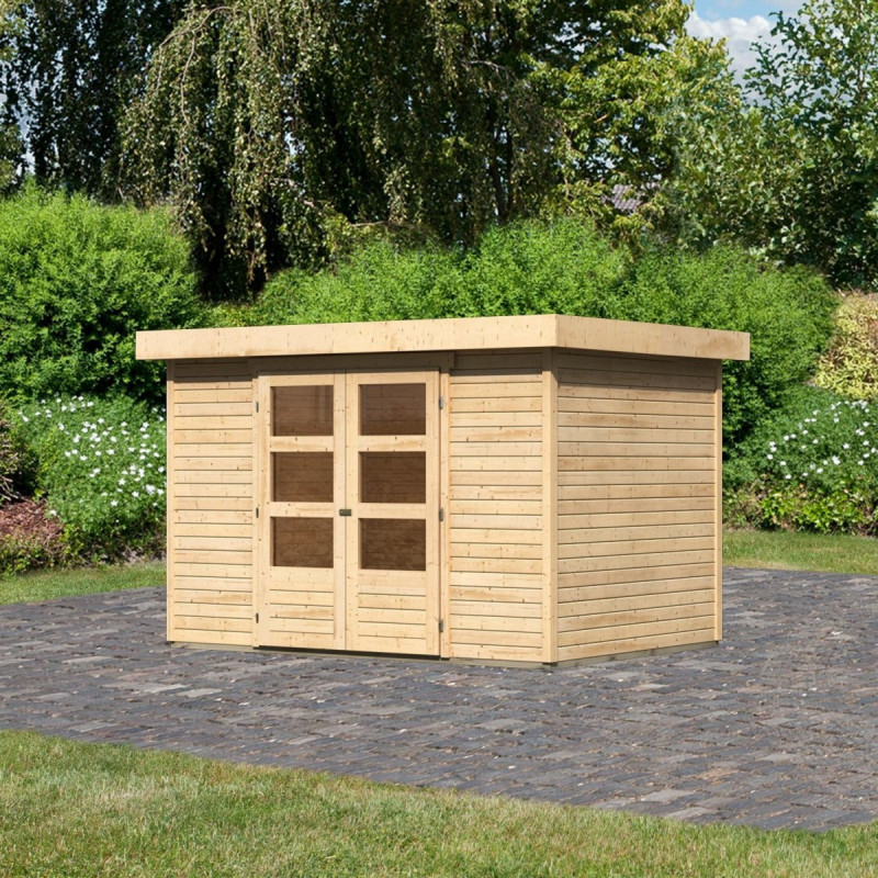 Abri de jardin Askola 4 6,55m² en bois brut 19mm - WoodFeeling