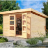 Abri de jardin Askola 5 7,43m² en bois brut 19mm - WoodFeeling