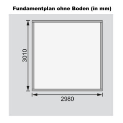 Abri de jardin Askola 6 9,24m² en bois brut 19mm - WoodFeeling