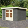 Abri de jardin Askola 6 9,24m² en bois gris terre 19mm - WoodFeeling