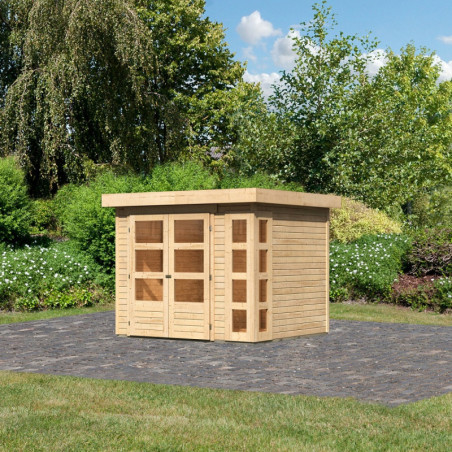Abri de jardin Kerko 3 5,25m² en bois brut 19mm - WoodFeeling