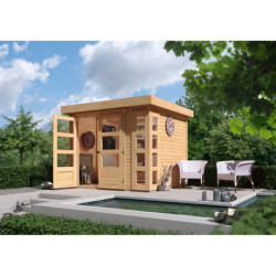 Abri de jardin Kerko 3 5,25m² en bois brut 19mm - WoodFeeling