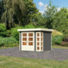 Abri de jardin Kerko 3 5,25m² en bois gris terre 19mm - WoodFeeling