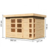 Abri de jardin Kerko 4 6,55m² en bois brut 19mm - WoodFeeling