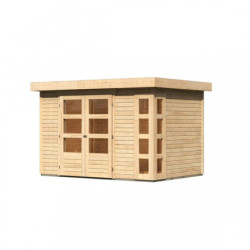 Abri de jardin Kerko 4 6,55m² en bois brut 19mm - WoodFeeling