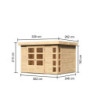Abri de jardin Kerko 5 7,43m² en bois brut 19mm - WoodFeeling