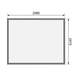 Abri de jardin Kerko 5 7,43m² en bois brut 19mm - WoodFeeling