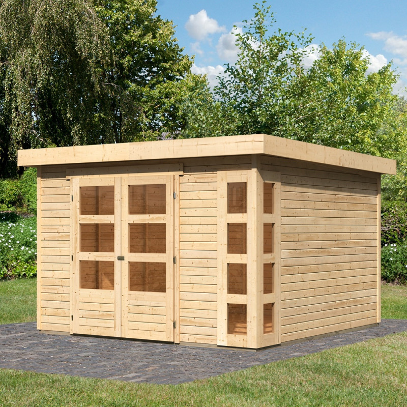 Abri de jardin Kerko 6 9,24m² en bois brut 19mm - WoodFeeling