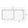 Abri de jardin Kerko 4 en bois brut 19mm avec appentis - WoodFeeling