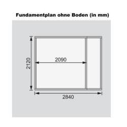 Abri de jardin Retola 2 6,25m² en bois brut 19mm - WoodFeeling
