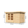 Abri de jardin Retola 3 6,92m² en bois brut 19mm - WoodFeeling