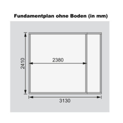Abri de jardin Retola 4 7,85m² en bois brut 19mm - WoodFeeling