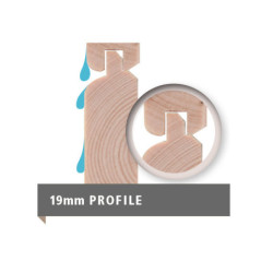 Abri de jardin Retola 4 7,85m² en bois brut 19mm - WoodFeeling