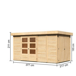 Abri de jardin Retola 5 8,18m² en bois brut 19mm - WoodFeeling