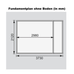 Abri de jardin Retola 5 8,18m² en bois brut 19mm - WoodFeeling