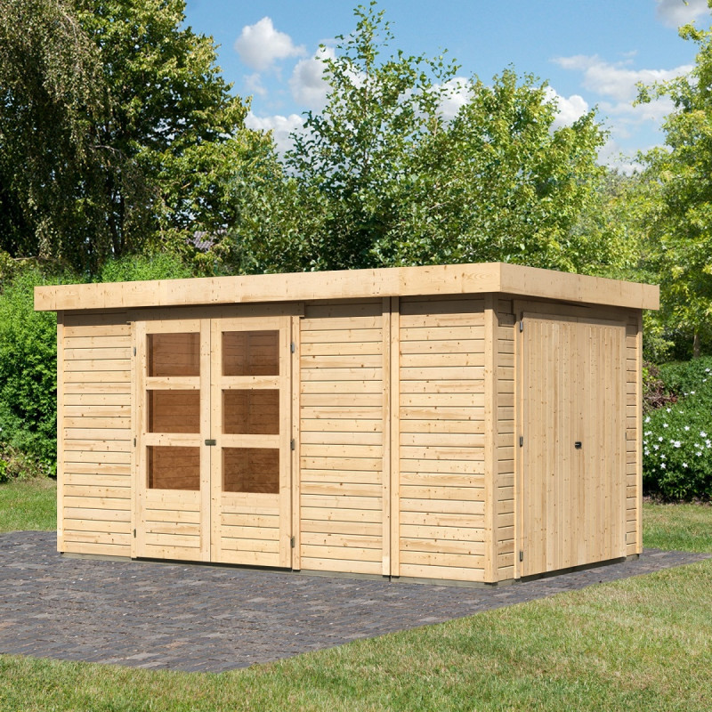 Abri de jardin Retola 6 9,27m² en bois brut 19mm - WoodFeeling