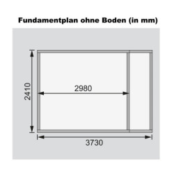 Abri de jardin Retola 6 9,27m² en bois brut 19mm - WoodFeeling