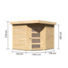 Abri de jardin Schwandorf 5 5,95m² en bois brut 19mm - WoodFeeling