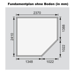 Abri de jardin Schwandorf 5 5,95m² en bois gris 19mm - WoodFeeling