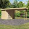 Abri Schwandorf 3 4,62m² bois brut 19mm et appentis 280cm WoodFeeling