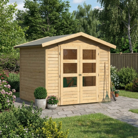 Abri de jardin 4,57m² Amberg 3 en bois brut 19mm - WoodFeeling