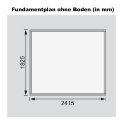 Abri de jardin 4,57m² Amberg 3 en bois brut 19mm - WoodFeeling