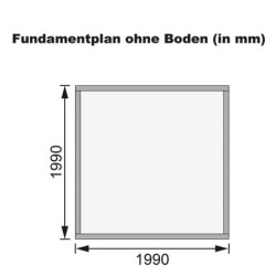 Abri de jardin 4,16m² Kandern 1 en bois gris 28mm - WoodFeeling