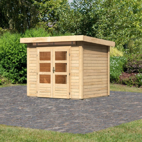 Abri de jardin 4,98m² Kandern 2 en bois brut 28mm - WoodFeeling