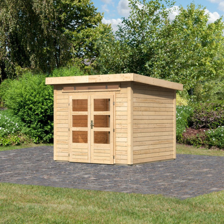 Abri de jardin 5,95m² Kandern 3 en bois brut 28mm - WoodFeeling