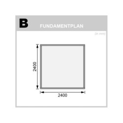 Abri de jardin 5,95m² Kandern 3 en bois gris 28mm - WoodFeeling