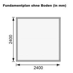 Abri de jardin 5,95m² Kandern 3 en bois gris 28mm - WoodFeeling