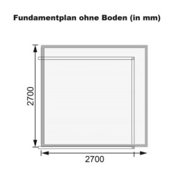 Abri de jardin 7,50m² Kandern 6 en bois gris 28mm - WoodFeeling
