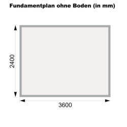 Abri de jardin 8,88m² Kandern 7 en bois brut 28mm - WoodFeeling