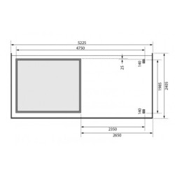 Abri Kandern 2 brut 28mm avec appentis 235cm et paroi - WoodFeeling